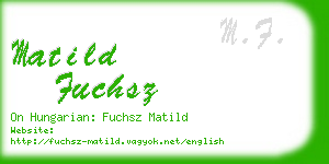 matild fuchsz business card